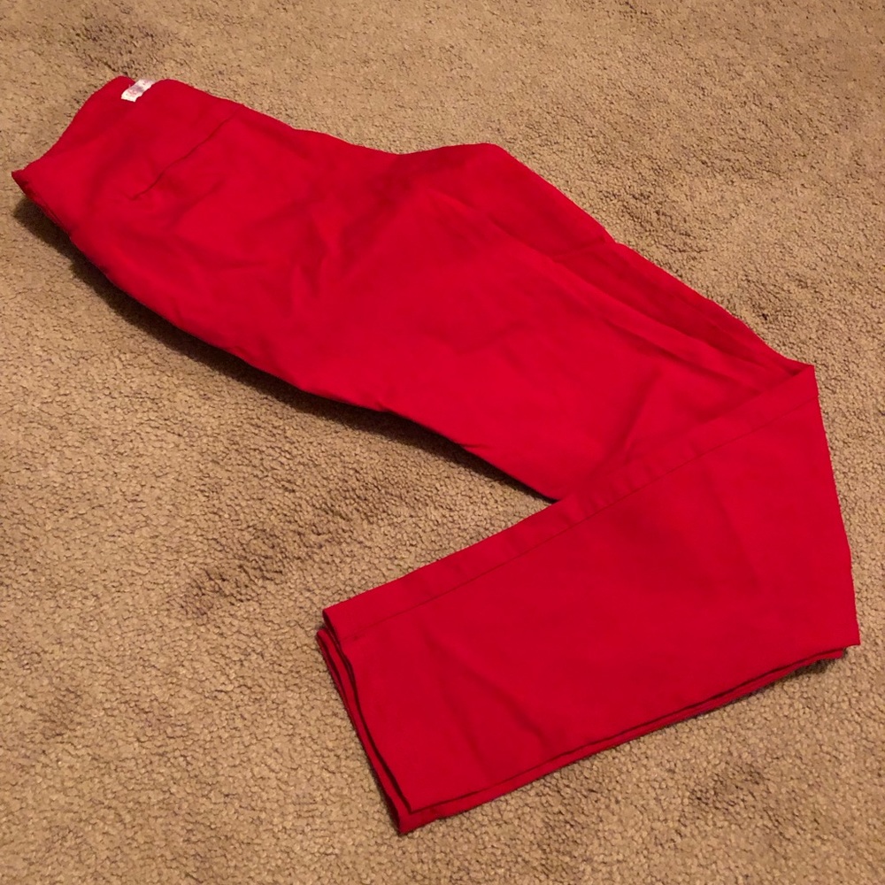 No Boundaries Red Straight Leg Slack- gently used